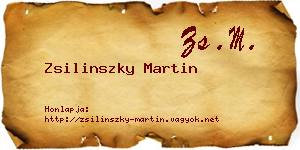 Zsilinszky Martin névjegykártya